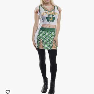 Faux real shirt st paddys dress XL
